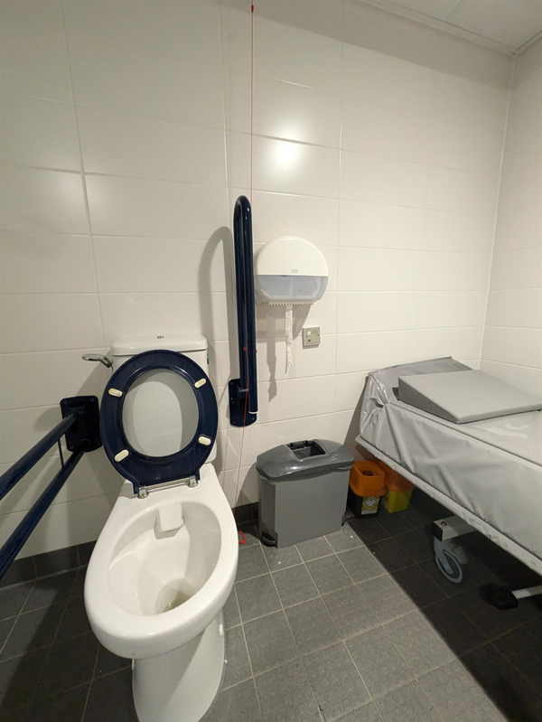 Image of the changing places toilet and change bed
