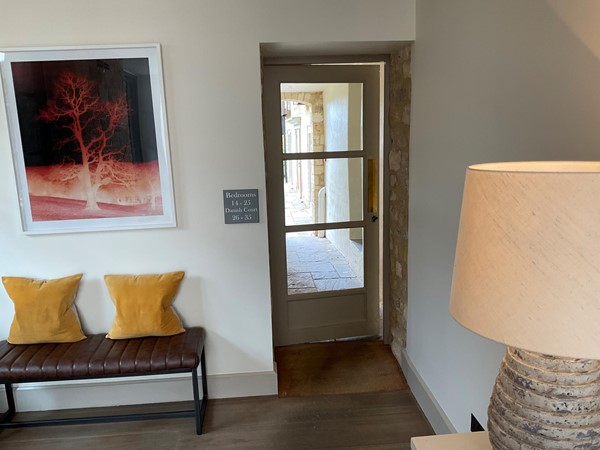 The hotel has around 63 guest rooms and suites, which includes two fully accessible rooms (20 and 21) in the main house, and they welcome your four legged friends (dogs) as long as they are over one year old.