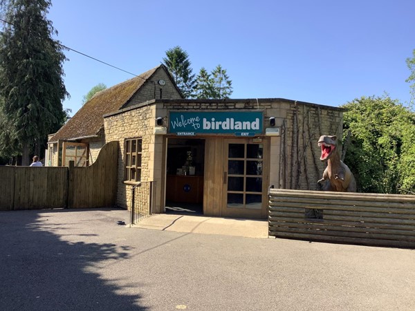 Building with "Welcome to Birdland" banner