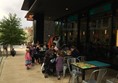 Exterior of cafe.