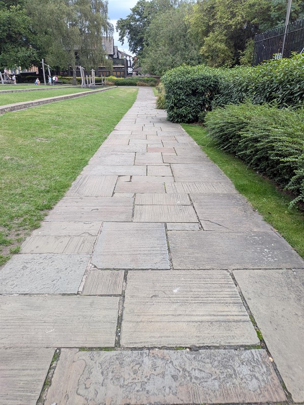 image of path at the bottom of the park