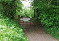 Entrance to Castle Woods. The route can be driven with permission.