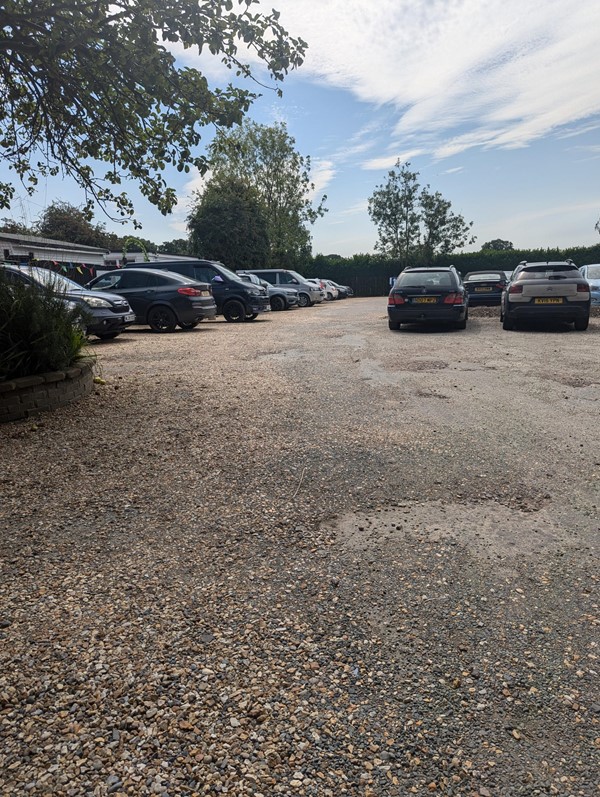 Car park a bit gravelly but disabled parking is just to the left so you don't have to cross much of it