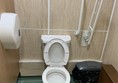 Image of a toilet and grab rails