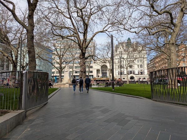 Image of entrance to the square