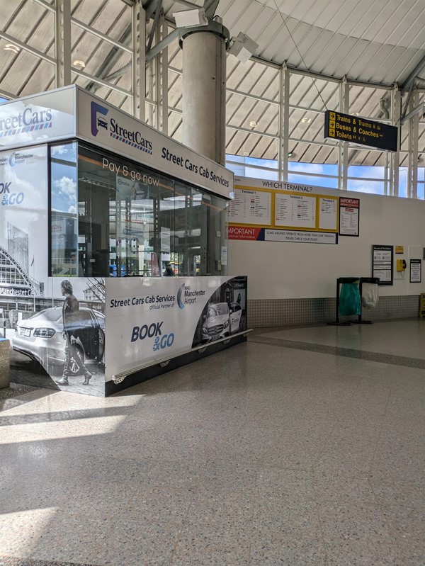 Image of the taxi booking booth