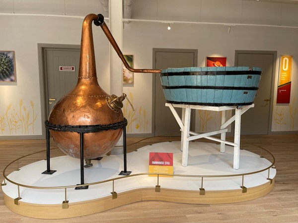 An old famous still used to show the origins of whisky distilling in Scotland