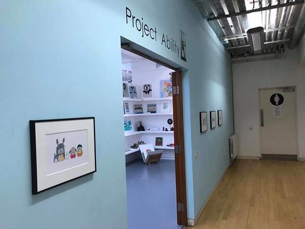 The entrance to Project Ability's shop and gallery space on the 1st floor