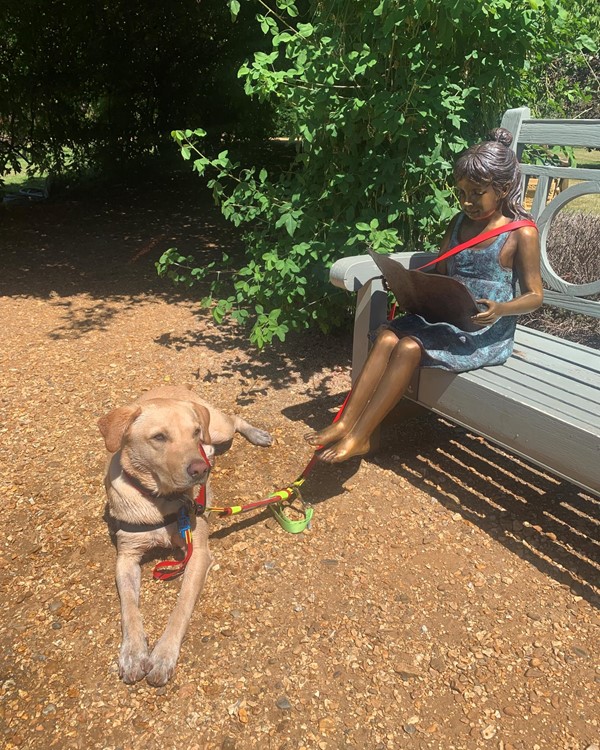 People and dog at Beaulieu