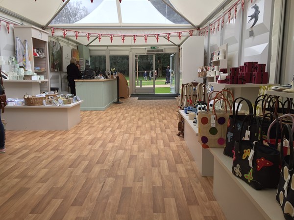 Picture of Holkham Hall, inside the temporary gift shop