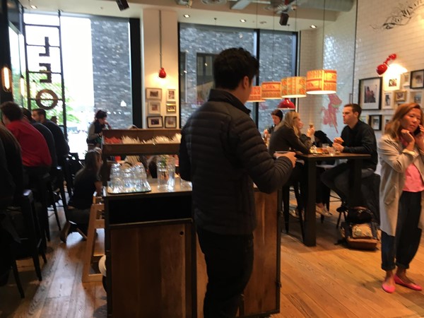 Inside of cafe.