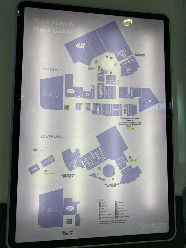 Map of Eastgate Shopping Centre