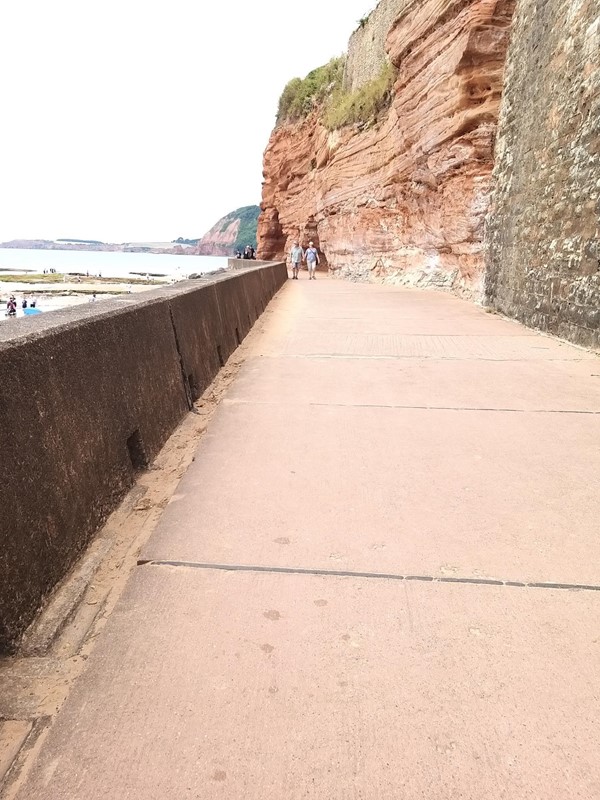Picture of a walkway by the coast