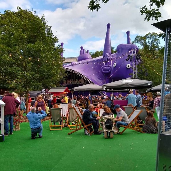 George square with the Uddebelly venue at the back