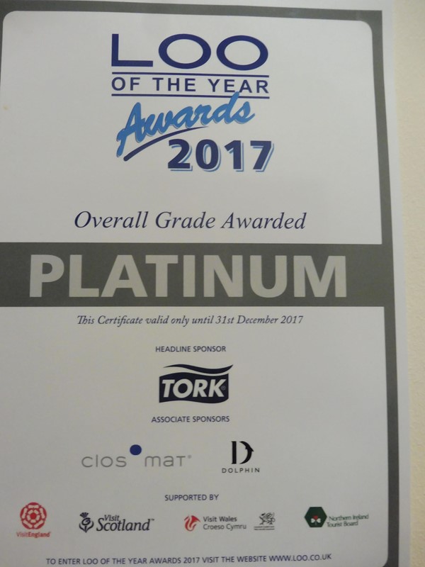 Loo of the year certificate