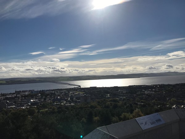 Looking out from Dundee Law