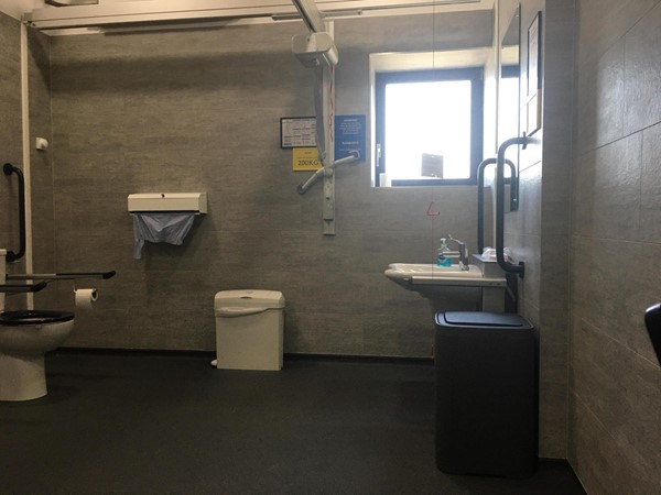 Image showing the other half of the Changing Places toilet room.