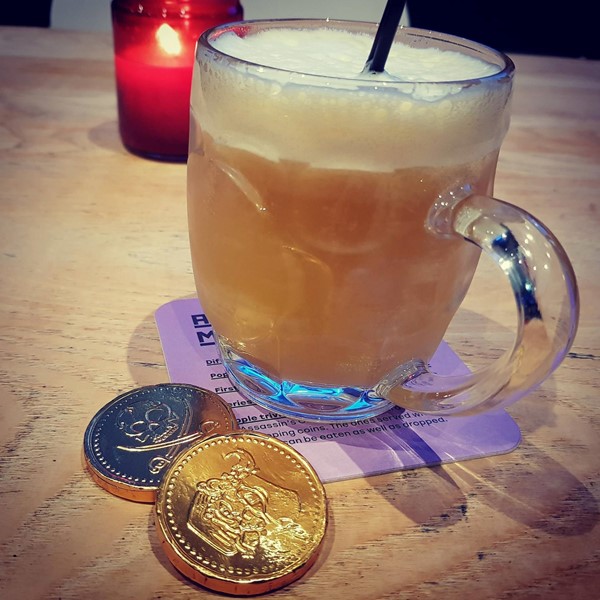 Drink and chocolate coins