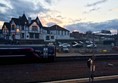 Photo of Larbert Train Station and accessible parking bays.