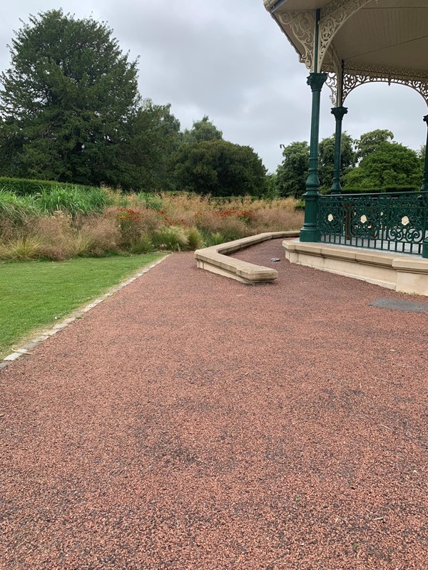 Accessible wee ramp to bandstand are