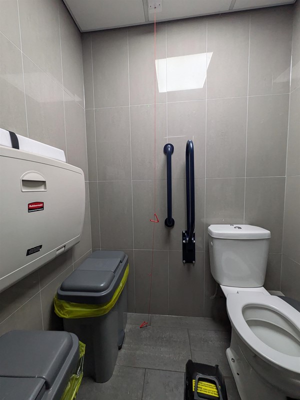 Image of left-side transfer space in the Changing Places toilet