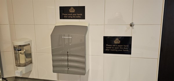 Public accessible toilet,  note the sign contents