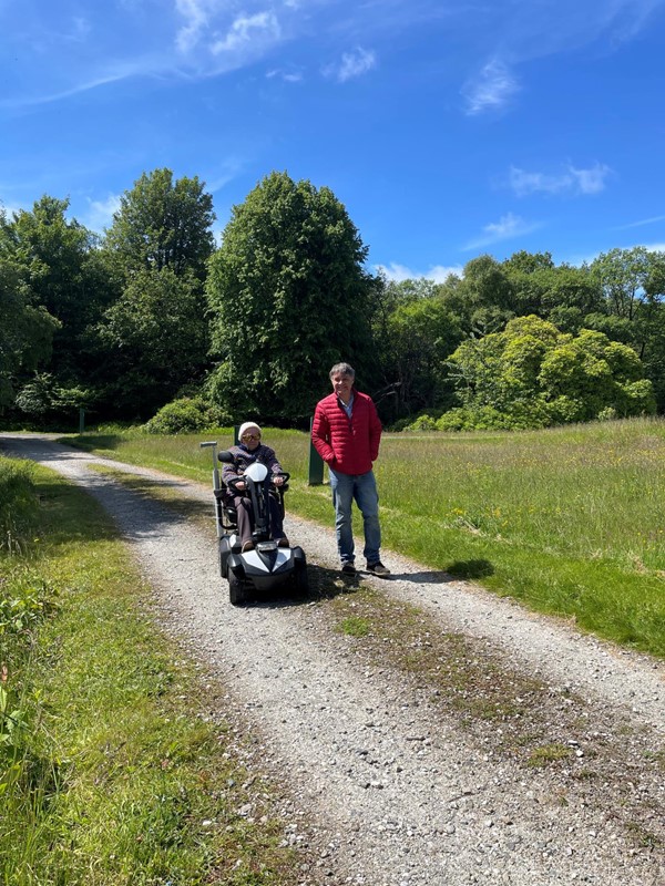 Picture of  two people in the park