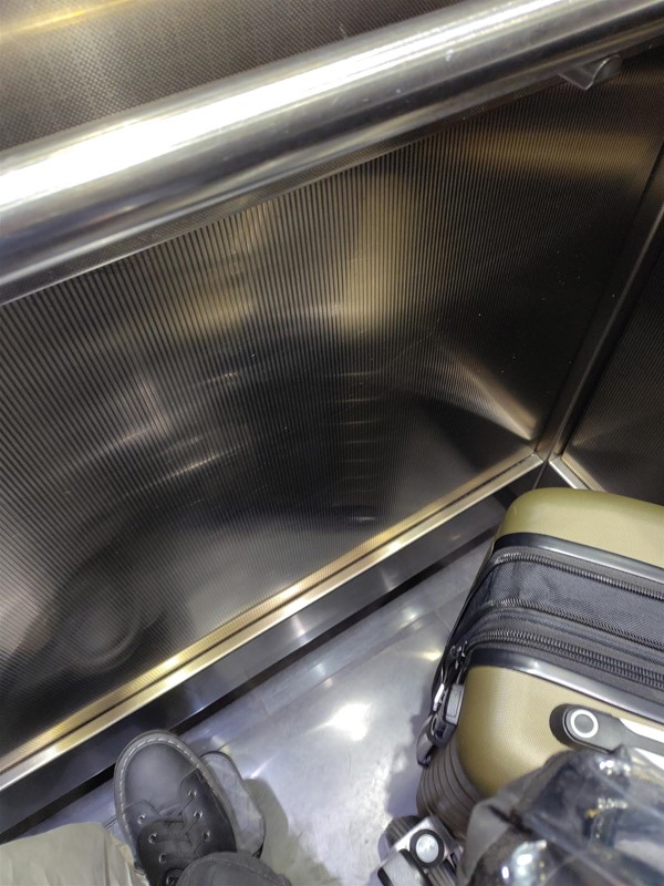 Very little space for me plus suitcase in the lift.