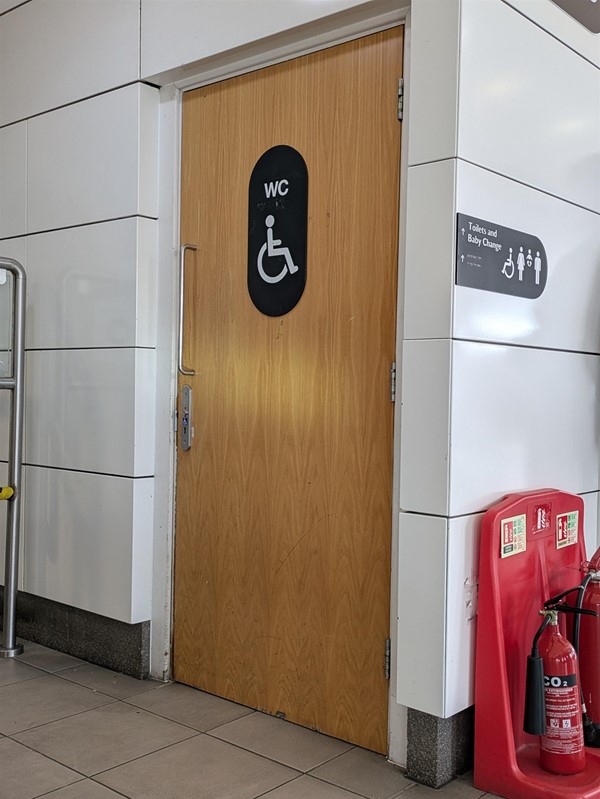 Image of entrance to the accessible toilet