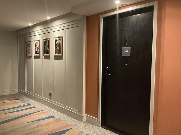 Image of a hotel room door