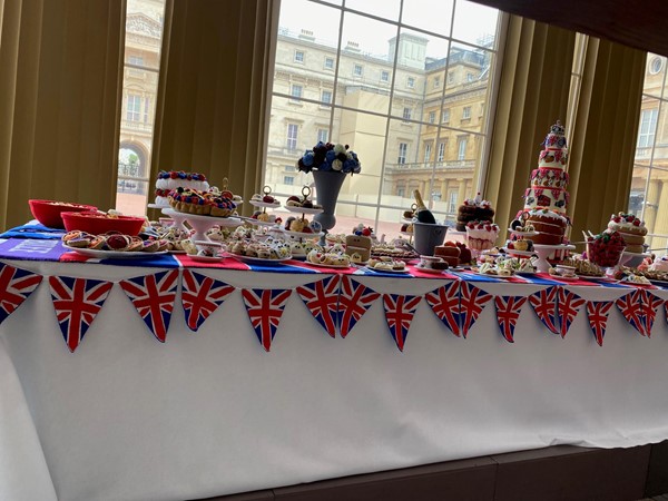 Jubilee display (all knitted/sewn - nothing edible!!)