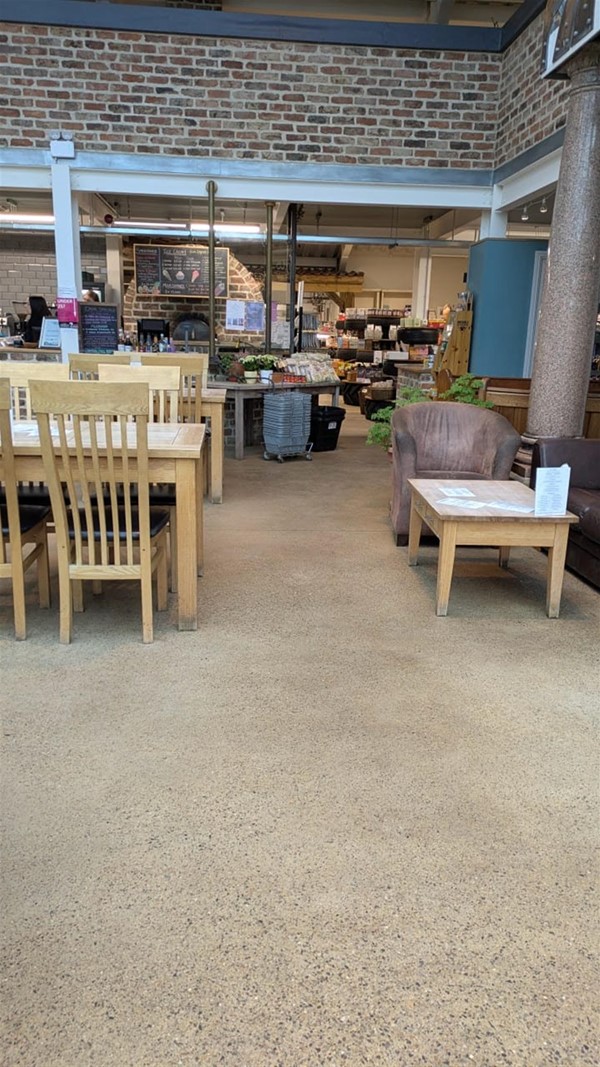 Spacing within the cafe.