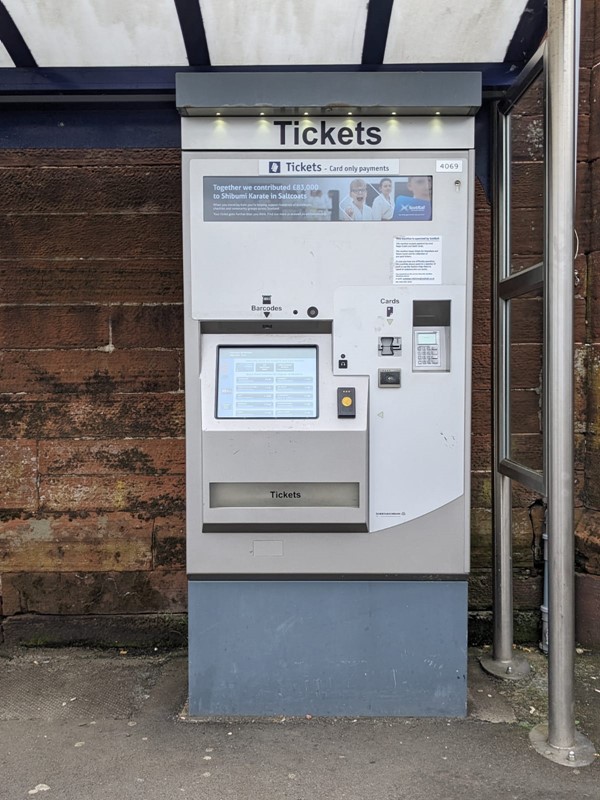 Image of the ticket machine at the train station.