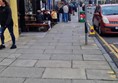 Steepish incline along Broughton Street.