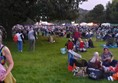 Picture of a crowd of people at Glastonbury Abbey