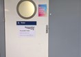 image of the door to the accessible toilet on platform 0