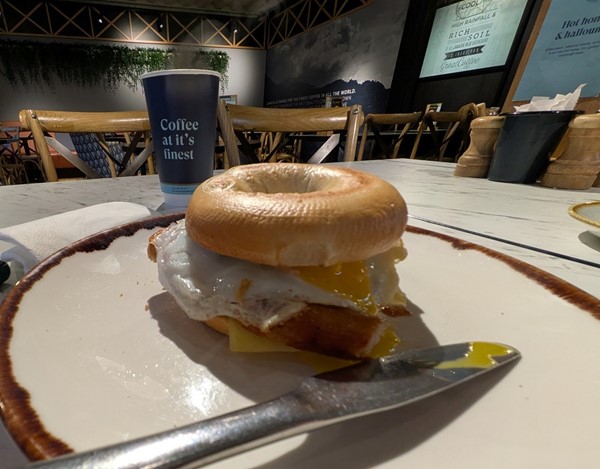 Image of  a breakfast bagel