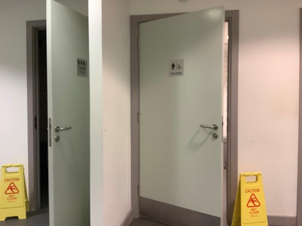 Picture of the World of Wedgwood's toilet door