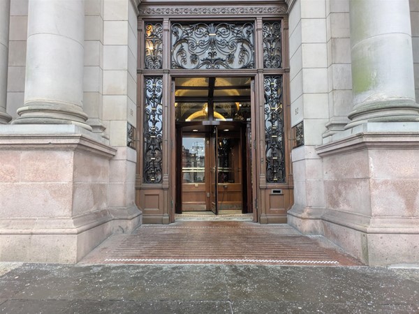 Image of door to tbe building