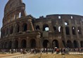 Photo of the Colosseum outside.