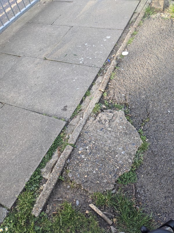 Image of a pavement area at the play park.