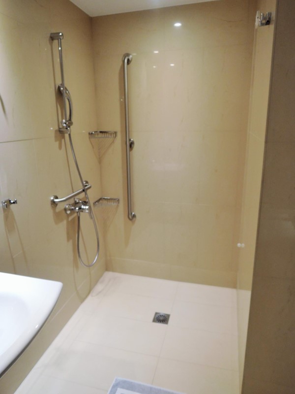 Walk in shower, accessible room 101