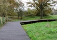 Duckboarding to walk around the site