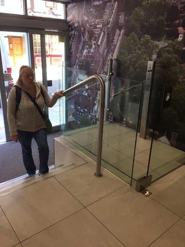 Picture of the Premier Inn Holburn - Lift next to the steps