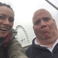 The moment I realise just how high London Eye is!!