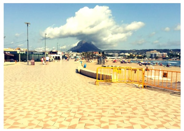 El Arenal promenade of bars and restaurants by the beach