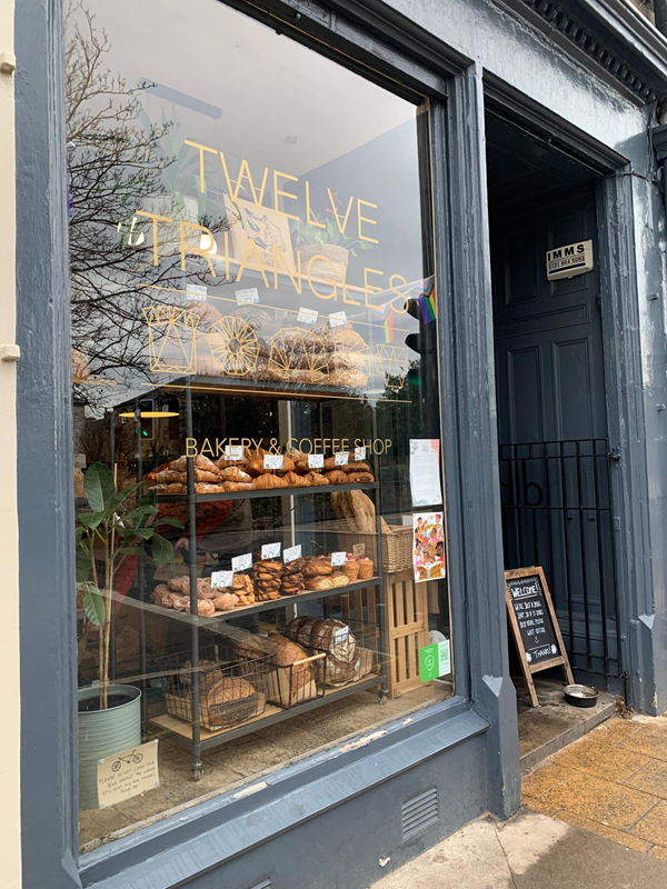 Shopfront of Twelve Triangles in Portobello