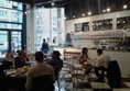 Inside the cafe.