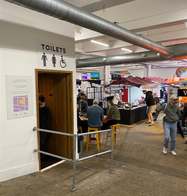 Image of a toilet entrance