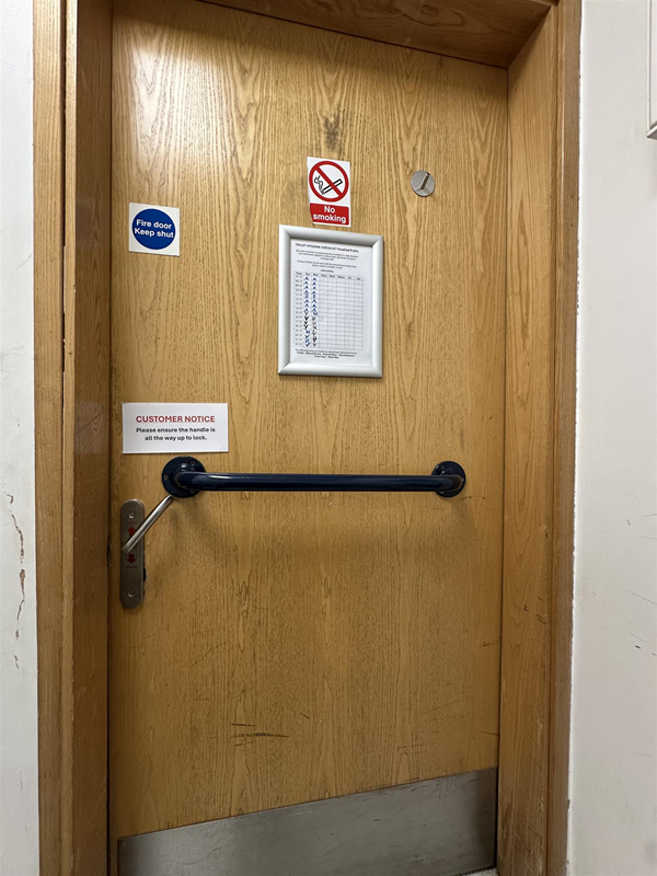 Image of accessible toilet door